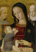 the Virgin and Child with Saint Bernardin and Saint Catherine of Siena - Pietro di Domenico — framed artwork on a wall