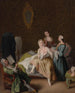 Het ontwaken van de dame - Pietro Longhi — weergave van het kunstwerk