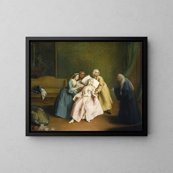 The Weak - Pietro Longhi — framed artwork on a wall