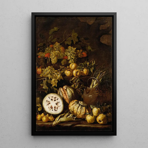 Natuurtafereel met fruit - Pietro Paolo Bonzi | Reproduction — ingelijst kunstwerk aan de muur