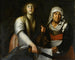 Judith en de dienares - Pietro Ricchi — weergave van het kunstwerk