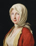 Portrait of a girl wearing a white scarf - Pietro Rotari — artwork view