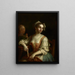 Vrouw met waaier en Vrouw met roos - Pietro Rotari — ingelijst kunstwerk aan de muur