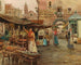 Een markt scène in Napels - Pietro Scoppetta — weergave van het kunstwerk