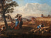 Landschap met oogst - Pietro da Cortona — weergave van het kunstwerk