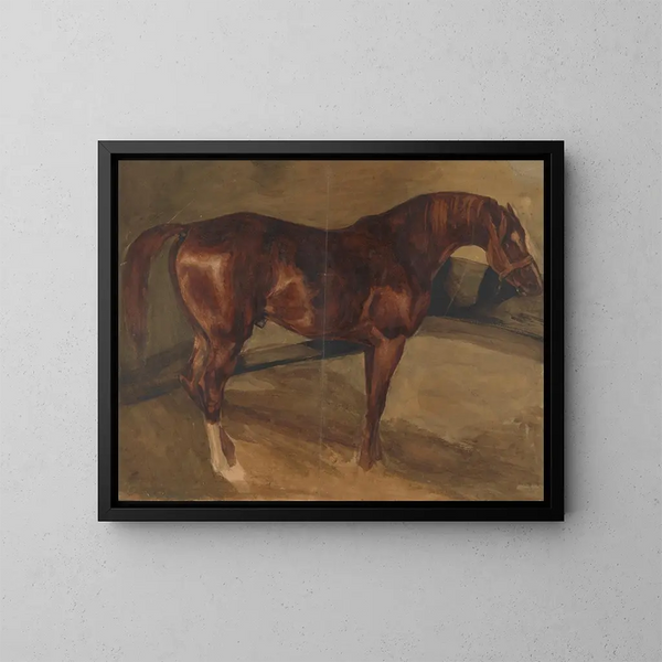 The Black Cat, unfinished work - Piotr Michałowski — framed artwork on a wall