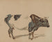 Studie van een koe - Piotr Michałowski — weergave van het kunstwerk