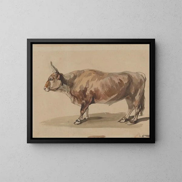 Studie van een ree van een os - Piotr Michałowski — ingelijst kunstwerk aan de muur