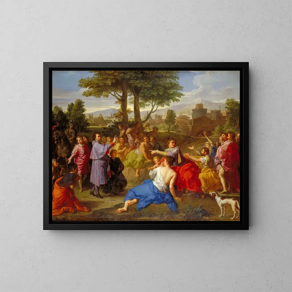 La bénédiction de l'Espagnol par Monseigneur Zondadari - Placido Costanzi — framed artwork on a wall