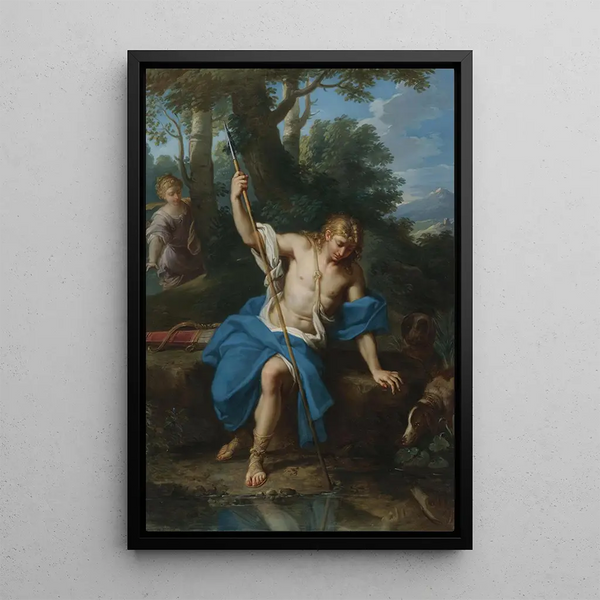 Narcisse et Écho - Placido Costanzi — framed artwork on a wall