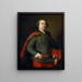 Portret van John Woodyeare - Pompeo Batoni — ingelijst kunstwerk aan de muur