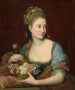 Portret van een dame in Flore - Pompeo Batoni — weergave van het kunstwerk
