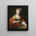 Portret van een dame traditioneel geïdentificeerd als Alexandra Evichovna Demidov in de rol van Cleopatra - Pompeo Batoni — ingelijst kunstwerk aan de muur