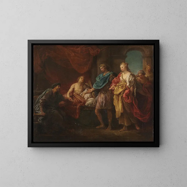 Studie voor Antiochus en Stratonice - Pompeo Batoni — ingelijst kunstwerk aan de muur