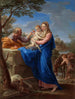 De rust tijdens de vlucht naar Egypte - Pompeo Batoni — weergave van het kunstwerk