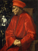 portret van Cosme de Médicis de Oudere - Pontormo Jacopo Carucci — weergave van het kunstwerk