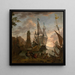 Oriental maritime port - Hendrik van Minderhout — framed artwork on a wall