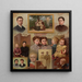 Portretcollectief van de Kalinowski-familie met de zelfportret van de schilder - Adrian Gbocki — ingelijst kunstwerk aan de muur