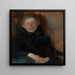 portret van Anna Saryusz Zaleska rond 1880, na 1863, schilder - Olga Boznanska — ingelijst kunstwerk aan de muur