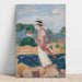 Reproductie van het schilderij Portret van Irène in een Landschap - Henri Lebasque