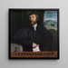 Portrait of a Man - Moretto Da Brescia — framed artwork on a wall