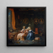 Portret van een man en zijn dochter - Jan Carel Vierpeyl — ingelijst kunstwerk aan de muur