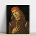 Reproductie van het schilderij portret van een jonge - Sandro Botticelli