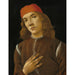 Reproductie van het schilderij portret van een jonge - Sandro Botticelli