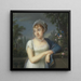 portret van een vrouw bij een balustrade - Jean-Baptiste-Jacques Augustin — wandpresentatie van het kunstwerk