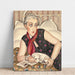 Reproductie van het schilderij Portret van een vrouw die leest met een hond - Gerda Wegener