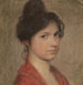Portret van een jonge vrouw - Hermann Hanaczek — weergave van het kunstwerk