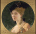 portret van Cécile Sorel 1873-1966, lid van de Comédie-Française in de rol van de gravin in Het huwelijk van Figaro - Louis Édouard Fournier — weergave van het kunstwerk
