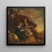 Portret van Geertruyt Margriet en Anna Delff, de dochters van de kunstenaar - Portret van drie kleine meisjes in een landschap - Jacob Willemsz Delff de Jonge — ingelijst kunstwerk aan de muur
