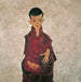Portret van Herbert Reiner - Egon Schiele — weergave van het kunstwerk