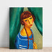 Reproductie van het schilderij portret van Marguerite Gros, zuster van mevrouw Renée Kisling - Moïse Kisling