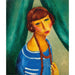 Reproductie van het schilderij portret van Marguerite Gros, zuster van mevrouw Renée Kisling - Moïse Kisling