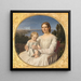 Portret van Maria Lehmann met haar dochter Margrethe - Jürgen Roed — ingelijst kunstwerk aan de muur
