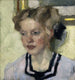 Portret van Mina Hasch - Leo Putz — weergave van het kunstwerk