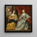 Portrait of Two Nobles with Cupid - Jan Mijtens — framed artwork on a wall