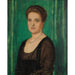 Reproductie van het schilderij van een vrouwenportret (Martha Butzer) - Franz von Stuck