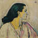 Portret van een vrouw in profiel - Koloman Moser — weergave van het kunstwerk