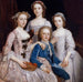 Portret van de kinderen van Sir Edward Walpole - Stephen Slaughter — gepresenteerd in een interieur