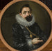 portret van Johann Christoph Oelhofen - Lorenz Strauch — gepresenteerd in een interieur