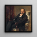 Portrait of the sheep wool manufacturer Emil Schwarz 1863-1939 in an armchair - John Quincy Adams — framed artwork on a wall