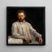 Portrait painting of sculptor Fridolin Dietsche - Heinrich Altherr — framed artwork on a wall
