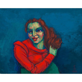 Portrait féminin - Karl Wiener | Reproduction Tableau Décoration murale affiche copie