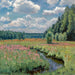Prairie d'été Pobojka - Stanislav Yulianovich Zhukovsky — gepresenteerd in een interieur