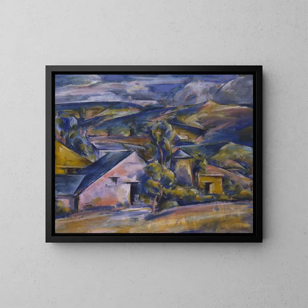 Les Collines - Preston Dickinson — framed artwork on a wall