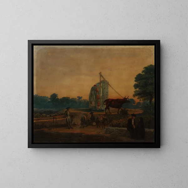 La Noria Spain - Prilidiano Pueyrredón — framed artwork on a wall