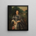 portret van mevrouw Elvira Lavalleja de Calzadilla - Prilidiano Pueyrredón — ingelijst kunstwerk aan de muur